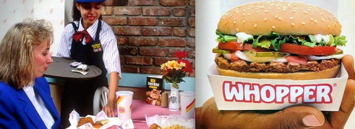 restaurant burger king hamburgers années 80 fast-food whopper